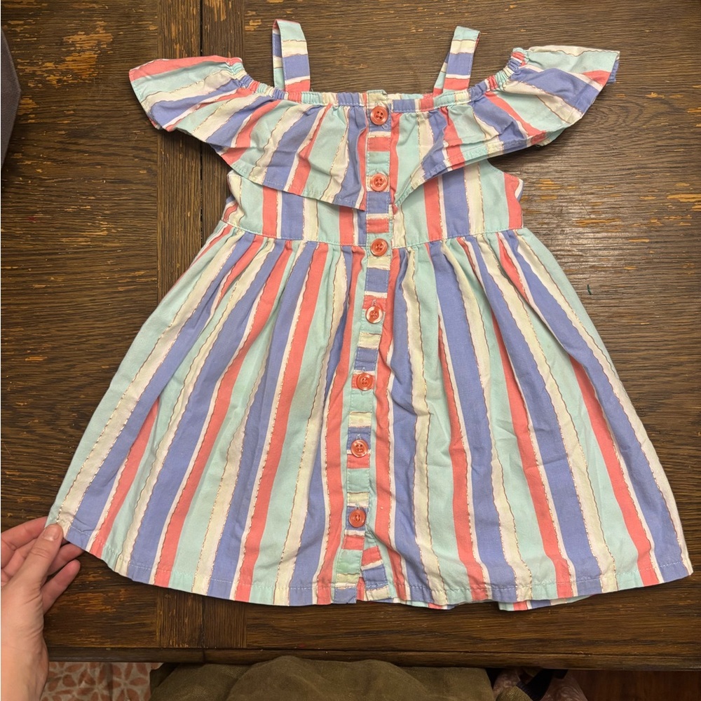Striped Multicolor Kids Dress